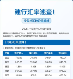 建行美元银(汇)今日最新价格多少（2025年06月29日更新）