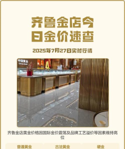 2025年07月07日齐鲁金店铂金最新价格多少元一克