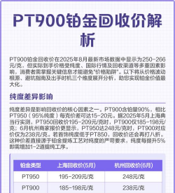PT900铂金回收今日最新价格多少(2025年10月14日更新)