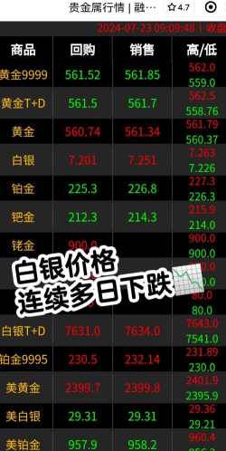 白银(T+D)今日最新价格多少（2025年11月05日更新）